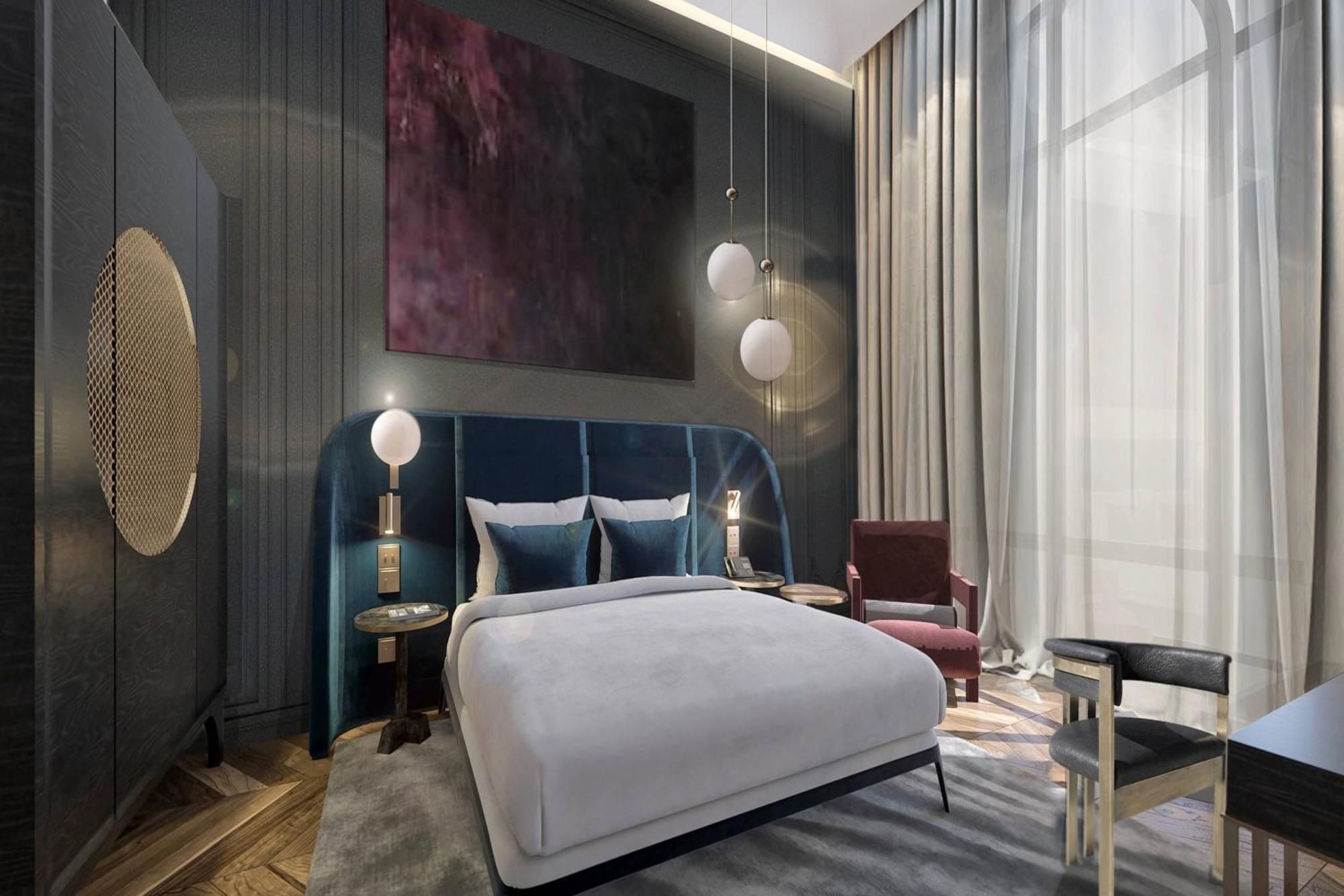 The Marmorosch Bucharest, Autograph Collection 호텔 외부 사진 A bedroom at the hotel